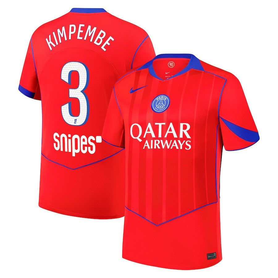 Presnel Kimpembe 3 Paris Saint-Germain 2025/26 Third Men Jersey - Red