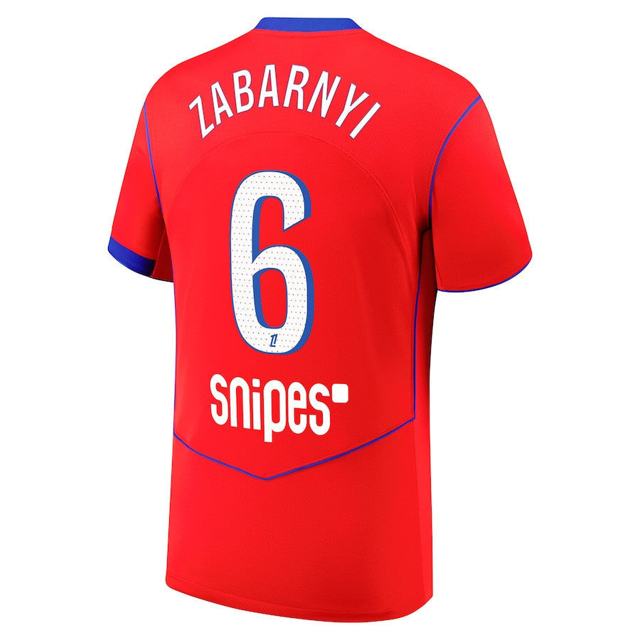 Illia Zabarnyi 6 Paris Saint-Germain 2025/26 Third Men Jersey - Red