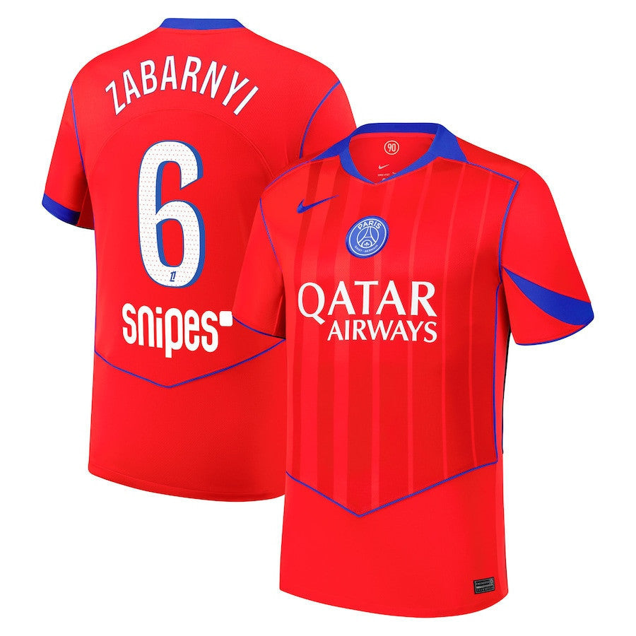 Illia Zabarnyi 6 Paris Saint-Germain 2025/26 Third Men Jersey - Red