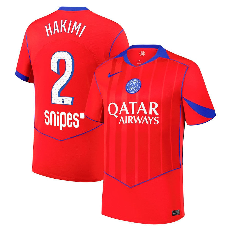 Achraf Hakimi 2 Paris Saint-Germain 2025/26 Third Men Jersey - Red