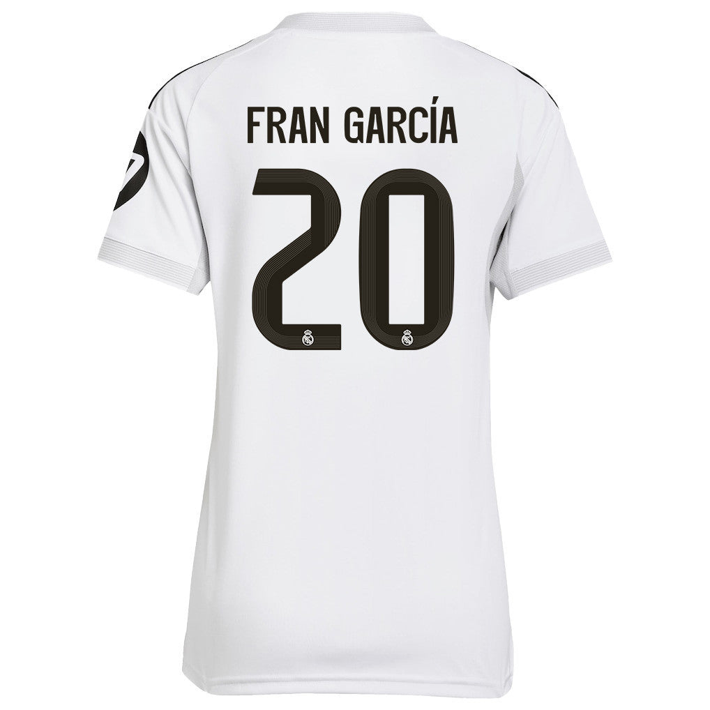 Fran García 20 Real Madrid 25/26 Home Women Jersey - White