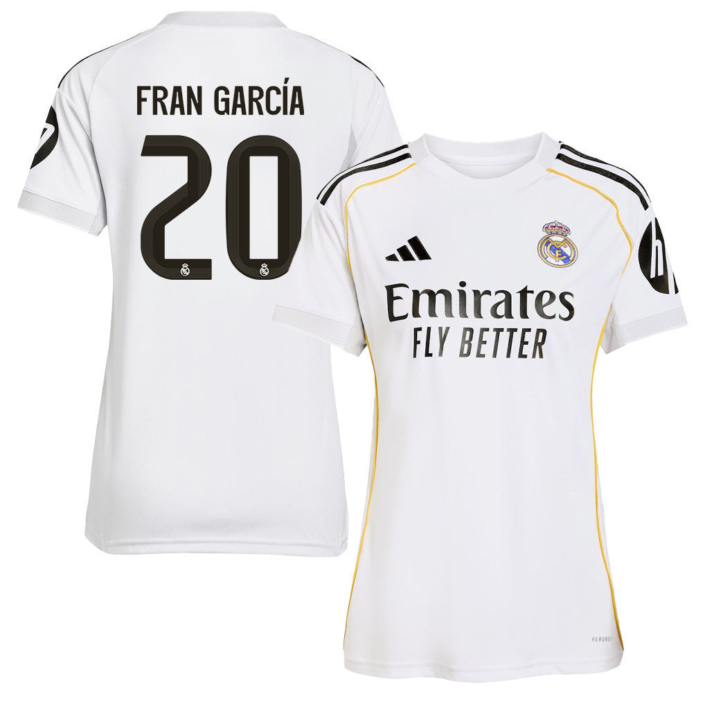 Fran García 20 Real Madrid 25/26 Home Women Jersey - White