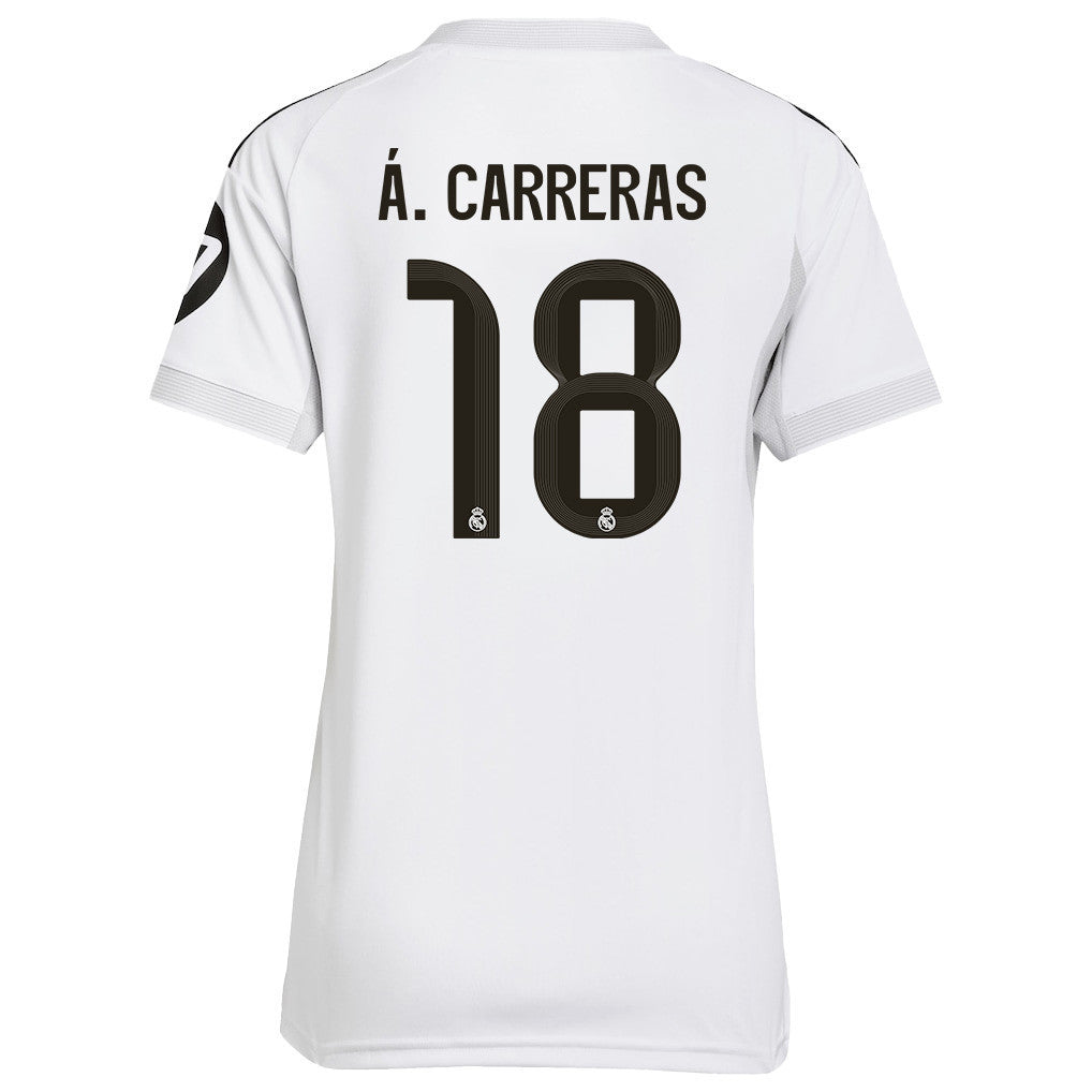 Álvaro Carreras 18 Real Madrid 25/26 Home Women Jersey - White
