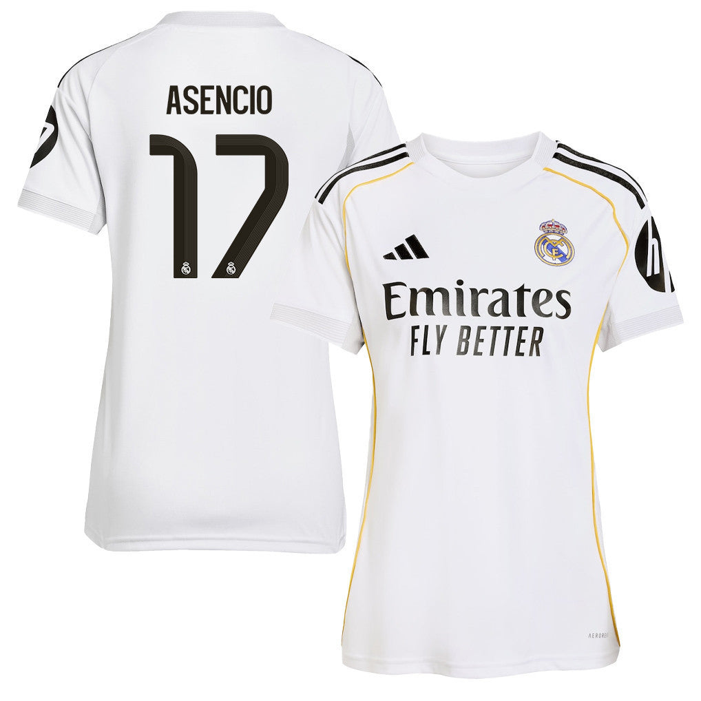 Raúl Asencio 17 Real Madrid 25/26 Home Women Jersey - White