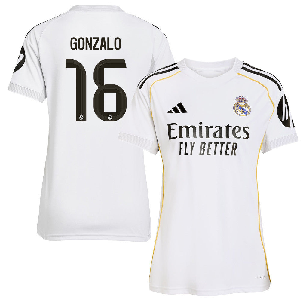 Gonzalo 16 Real Madrid 25/26 Home Women Jersey - White