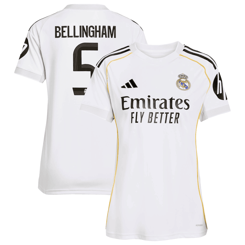 Jude Bellingham 5 Real Madrid 25/26 Home Women Jersey - White