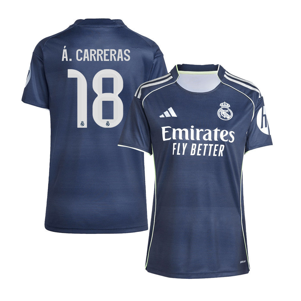 Álvaro Carreras 18 Real Madrid 25/26 Away Women Jersey - Legend Ink