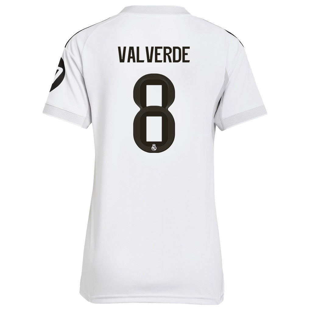 Federico Valverde 8 Real Madrid 25/26 Home Women Jersey - White