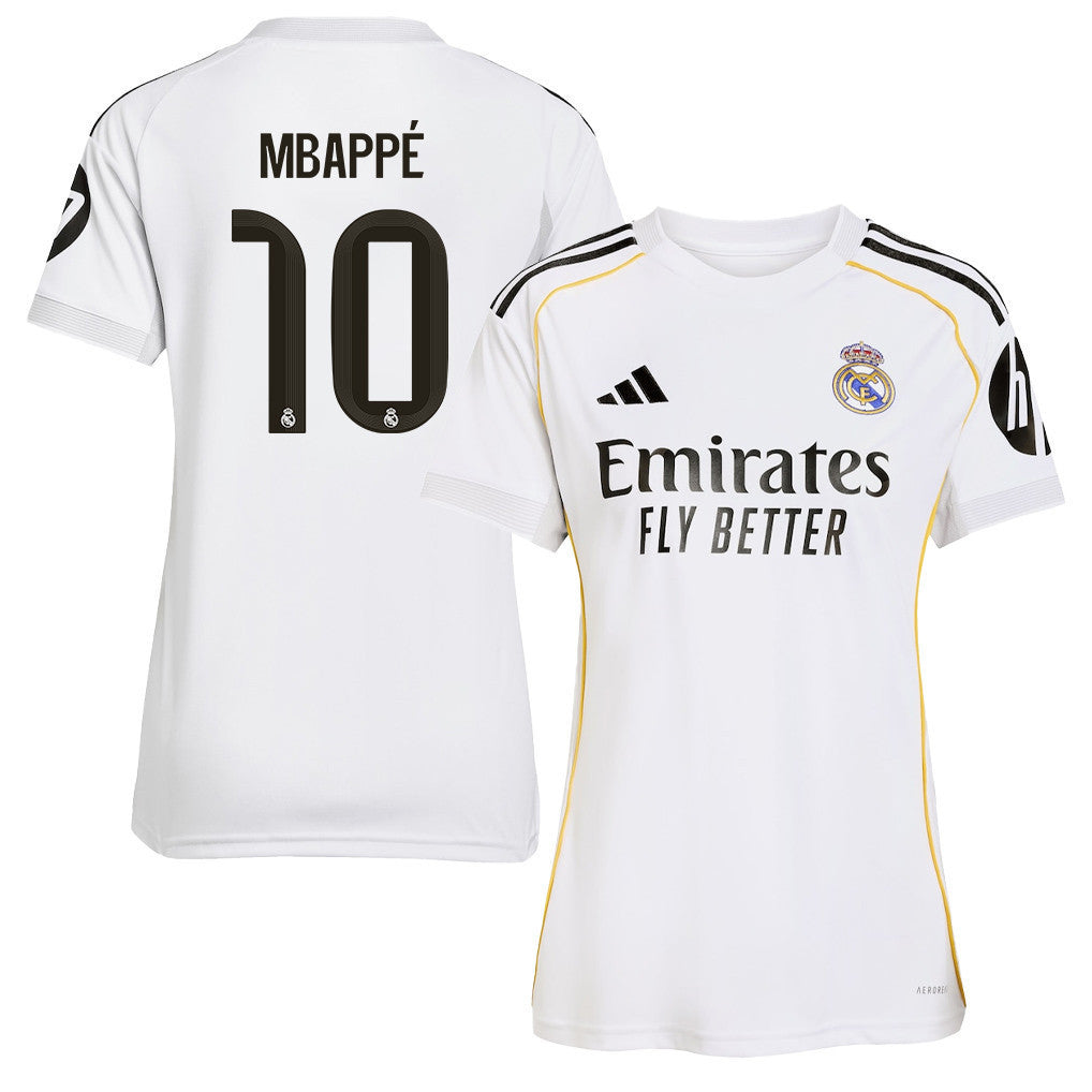 Kylian Mbappé 10 Real Madrid 25/26 Home Women Jersey - White
