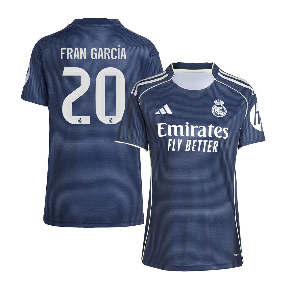 Fran García 20 Real Madrid 25/26 Away Women Jersey - Legend Ink