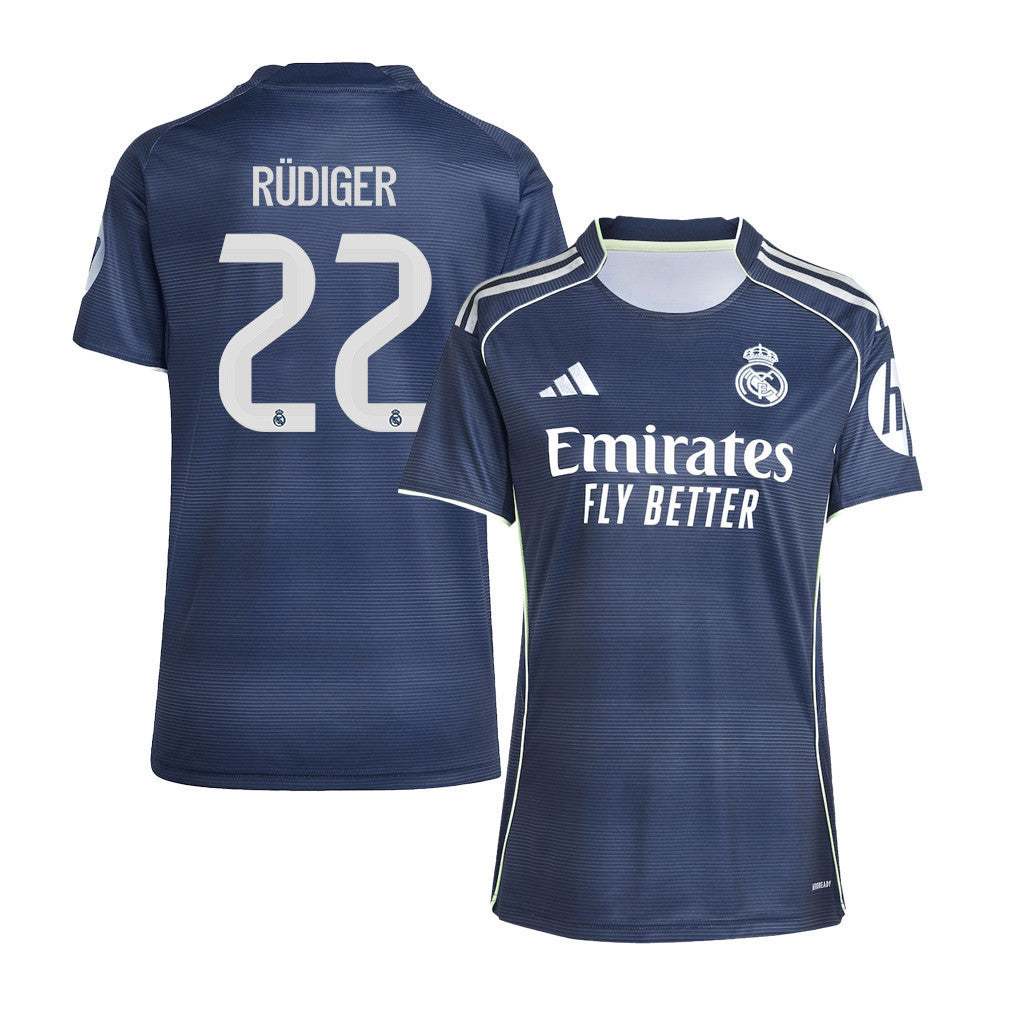 Antonio Rüdiger 22 Real Madrid 25/26 Away Women Jersey - Legend Ink