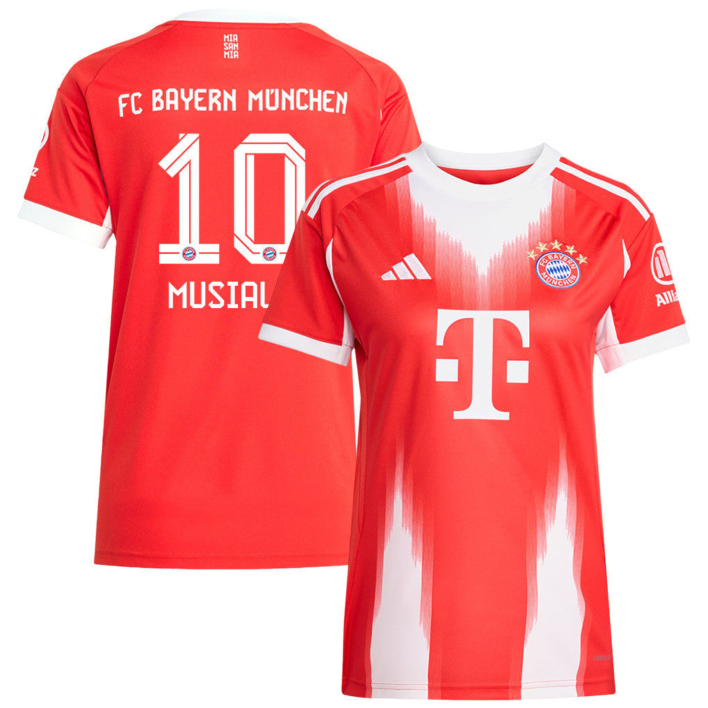 Jamal Musiala 10 Bayern Munich 25/26 Home Women Jersey - Red