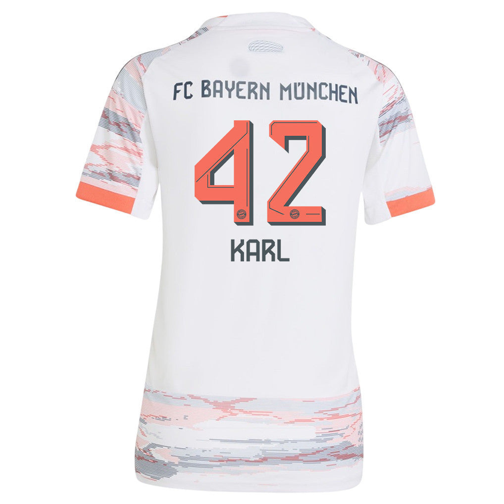 Lennart Karl 42 Bayern Munich 25/26 Away Women Jersey - White