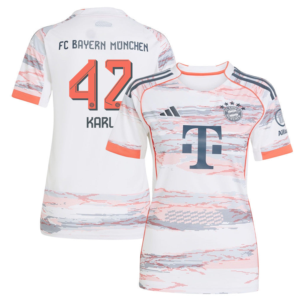 Lennart Karl 42 Bayern Munich 25/26 Away Women Jersey - White