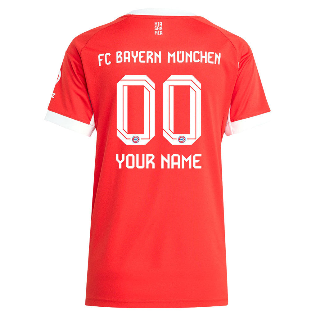 Bayern Munich 25/26 Personalized Home Women Jersey - Red