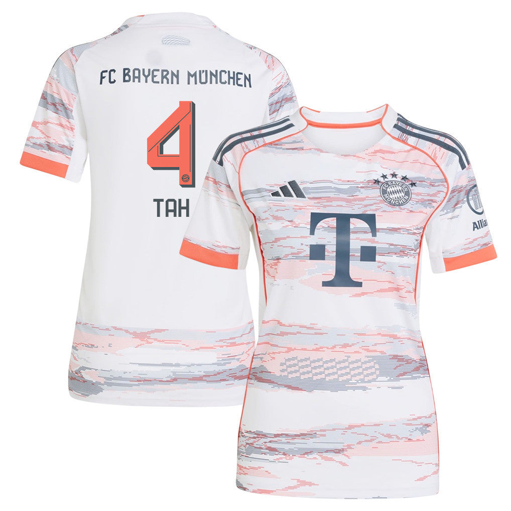 Jonathan Tah 4 Bayern Munich 25/26 Away Women Jersey - White