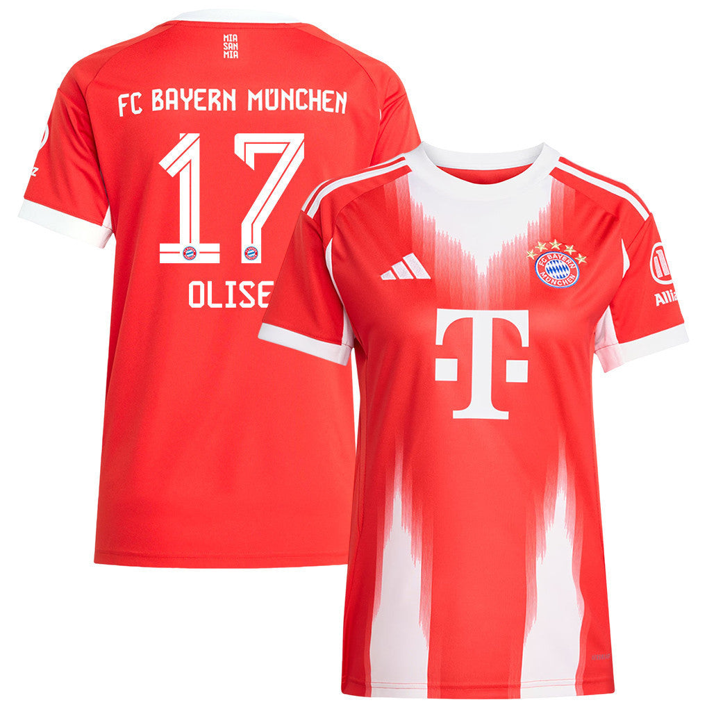 Michael Olise 17 Bayern Munich 25/26 Home Women Jersey - Red