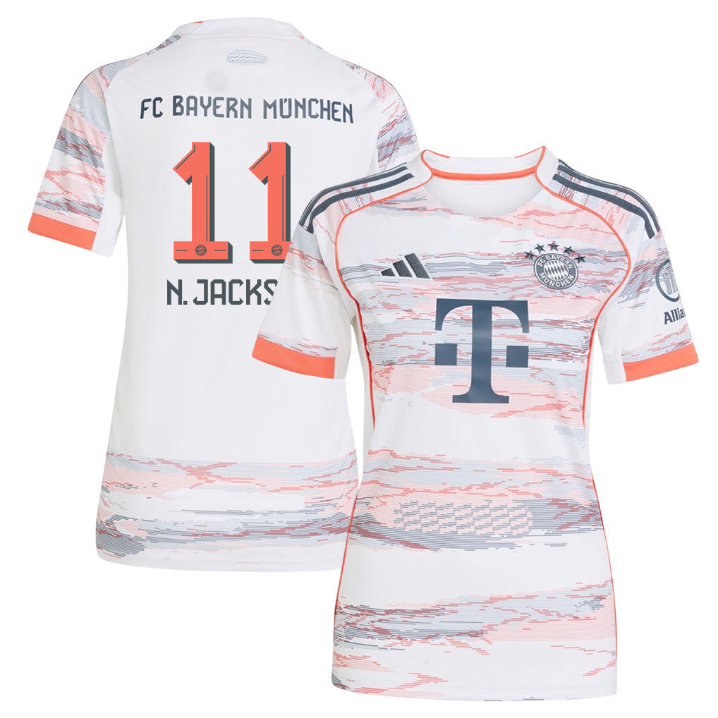 Nicolas Jackson 11 Bayern Munich 25/26 Away Women Jersey - White