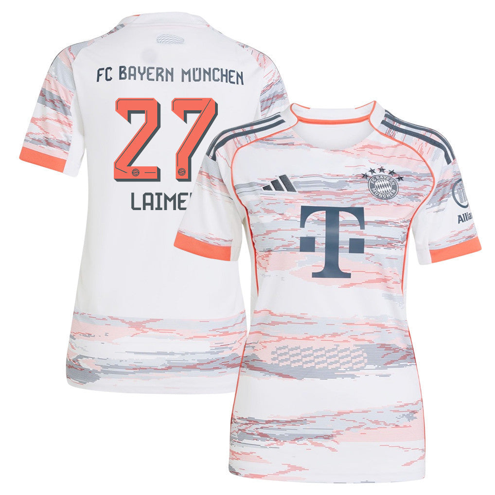 Konrad Laimer 27 Bayern Munich 25/26 Away Women Jersey - White