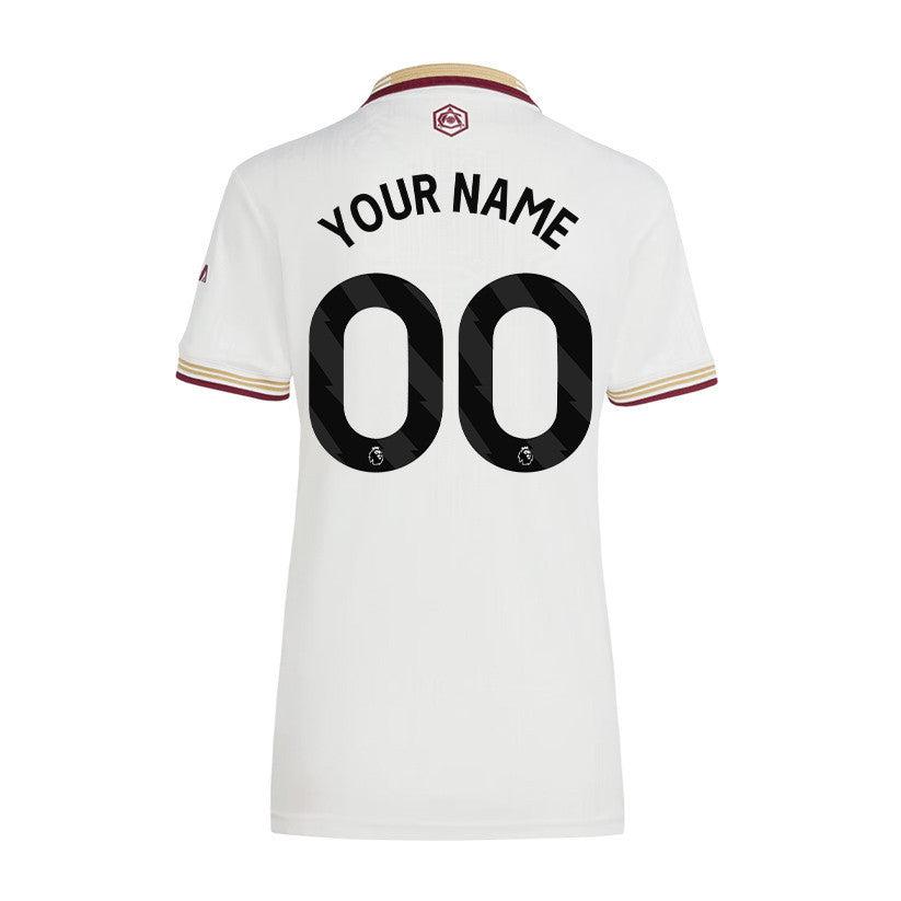 Arsenal 25/26 Personalized Third Women Jersey - White