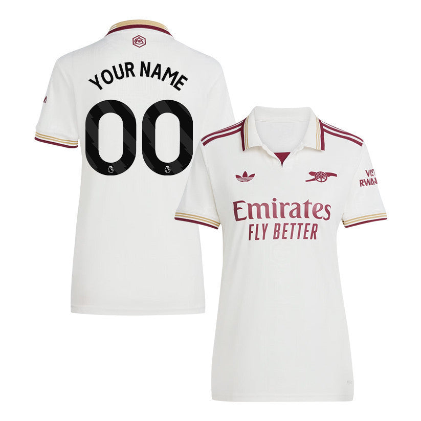 Arsenal 25/26 Personalized Third Women Jersey - White