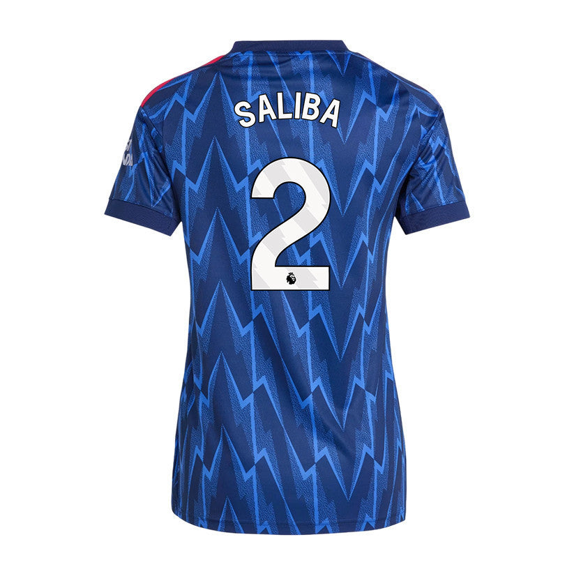 William Saliba 2 Arsenal 25/26 Away Women Jersey - Navy Blue