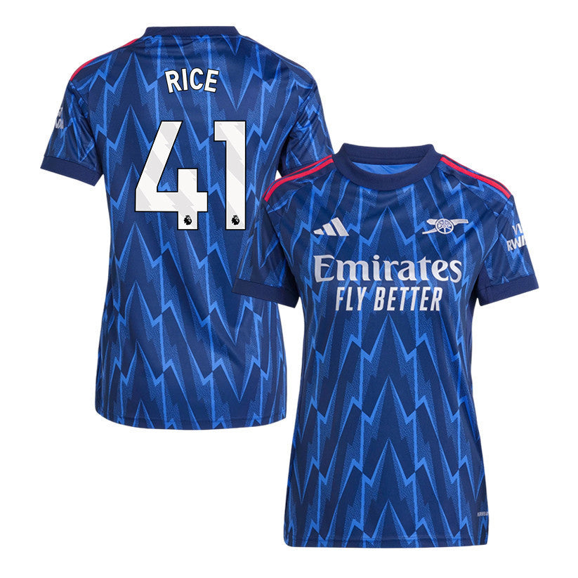 Declan Rice 41 Arsenal 25/26 Away Women Jersey - Navy Blue