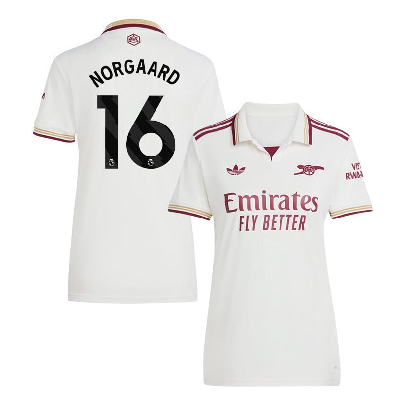 Christian Nørgaard 16 Arsenal 25/26 Third Women Jersey - White