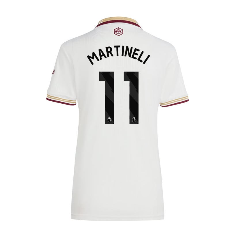 Gabriel Martinelli 11 Arsenal 25/26 Third Women Jersey - White
