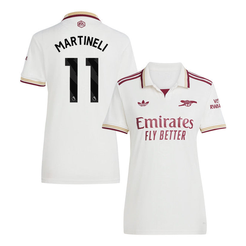 Gabriel Martinelli 11 Arsenal 25/26 Third Women Jersey - White