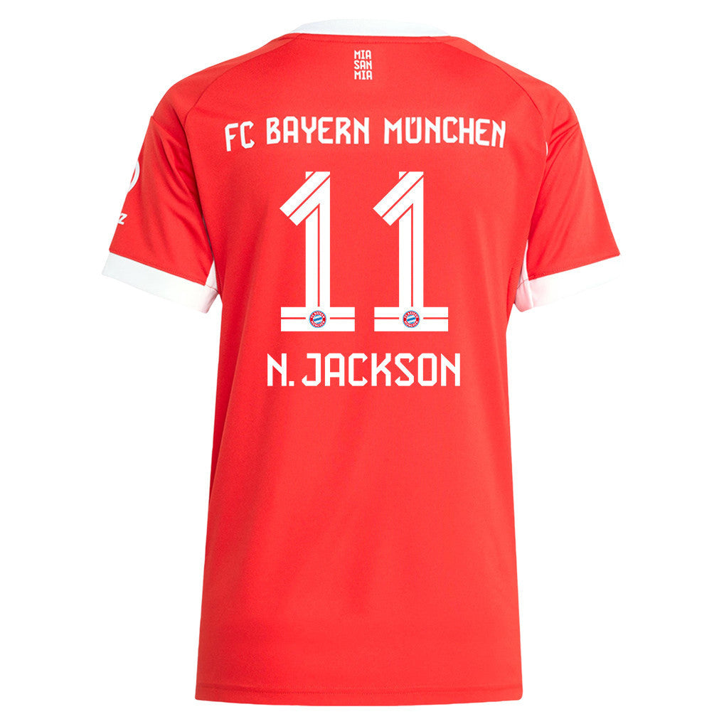 Nicolas Jackson 11 Bayern Munich 25/26 Home Women Jersey - Red