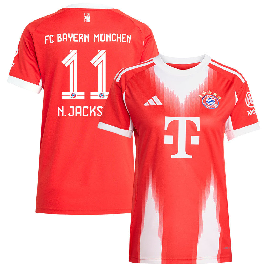 Nicolas Jackson 11 Bayern Munich 25/26 Home Women Jersey - Red