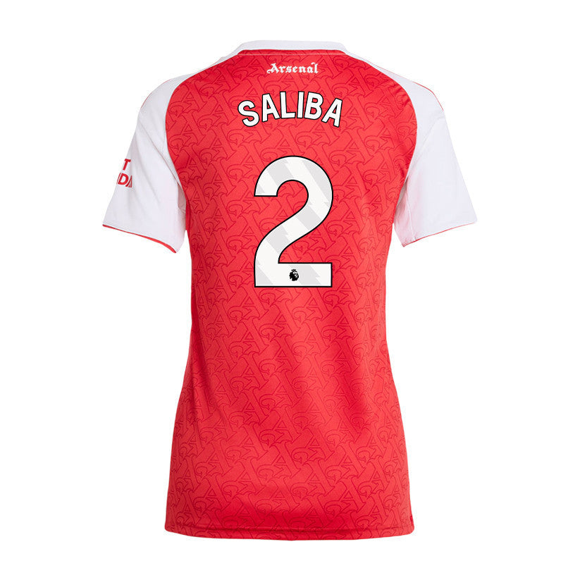 William Saliba 2 Arsenal 25/26 Home Women Jersey - Red/White