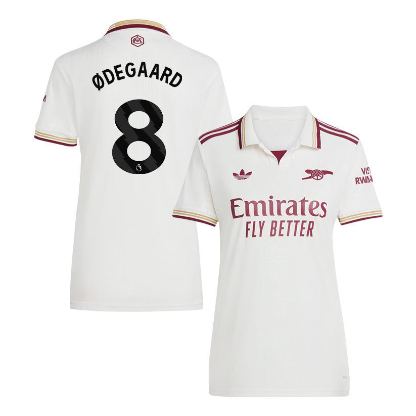 Martin Ødegaard 8 Arsenal 25/26 Third Women Jersey - White