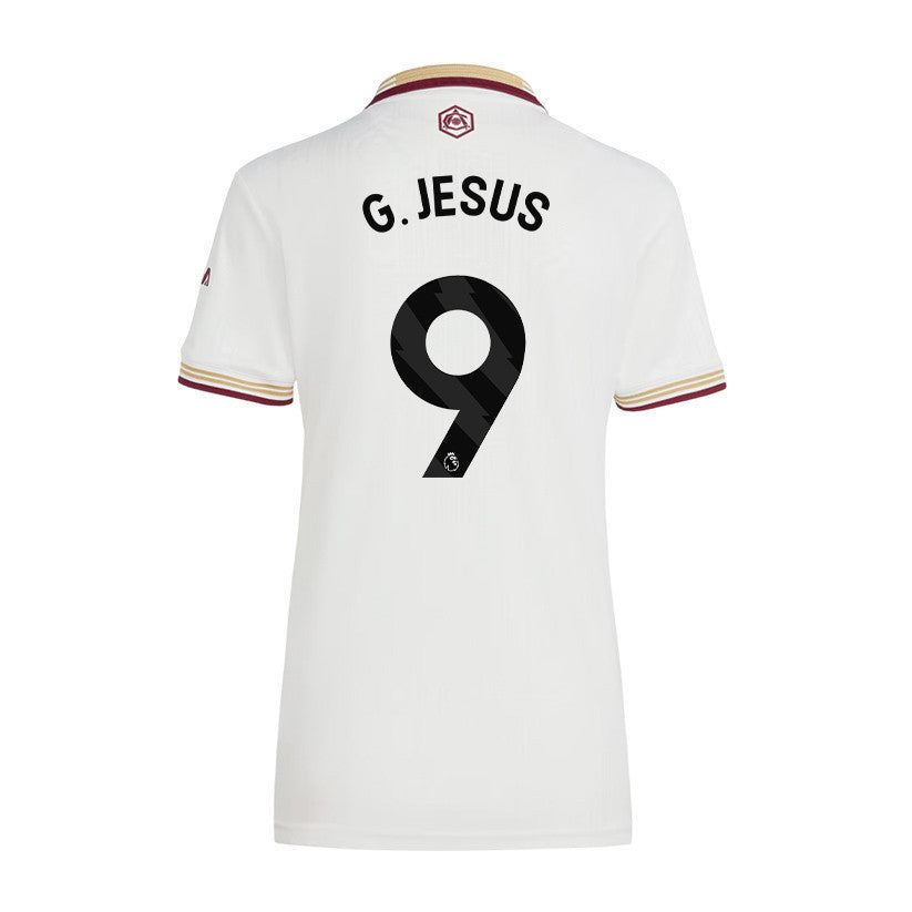 Gabriel Jesus 9 Arsenal 25/26 Third Women Jersey - White