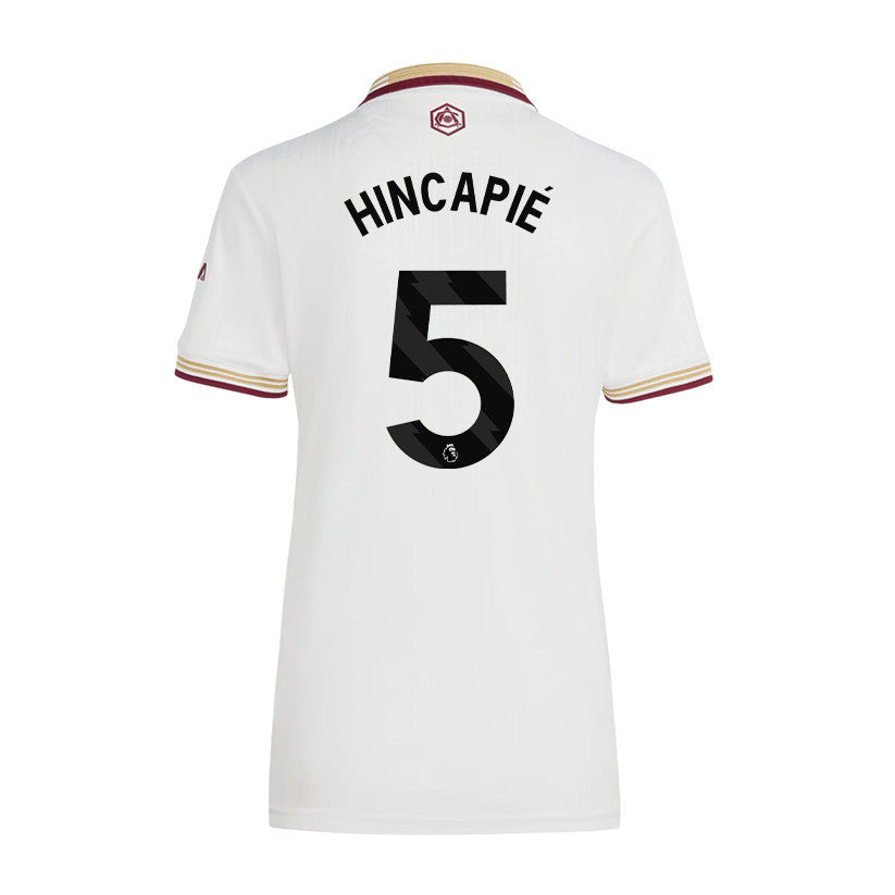 Piero Hincapié 5 Arsenal 25/26 Third Women Jersey - White