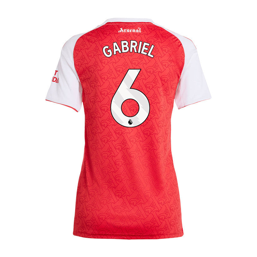 Gabriel 6 Arsenal 25/26 Home Women Jersey - Red/White
