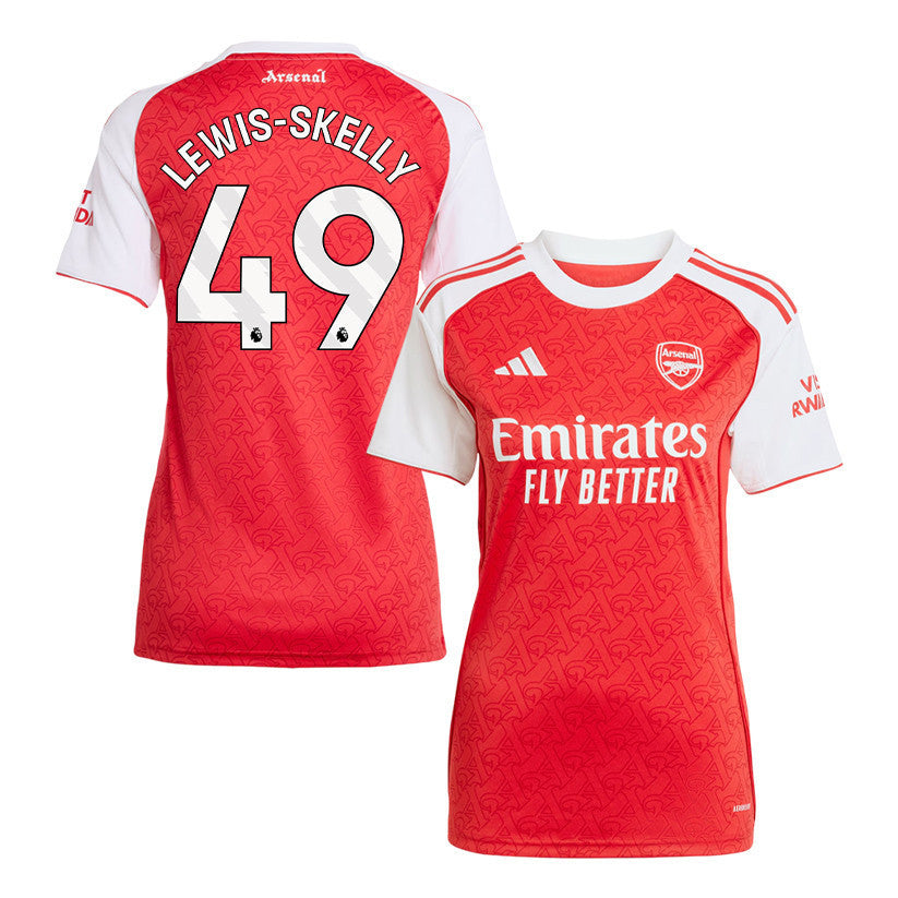 Myles Lewis-Skelly 49 Arsenal 25/26 Home Women Jersey - Red/White