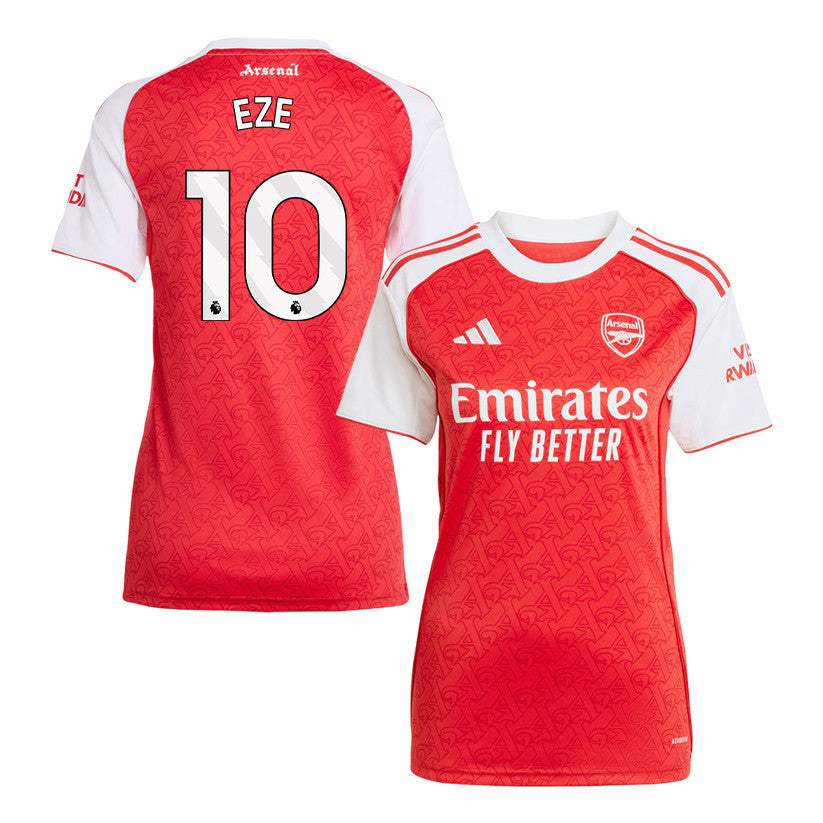 Eberechi Eze 10 Arsenal 25/26 Home Women Jersey - Red/White