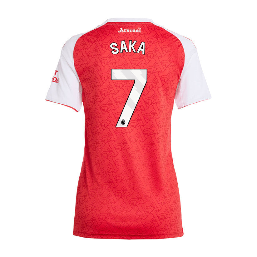 Bukayo Saka 7 Arsenal 25/26 Home Women Jersey - Red/White