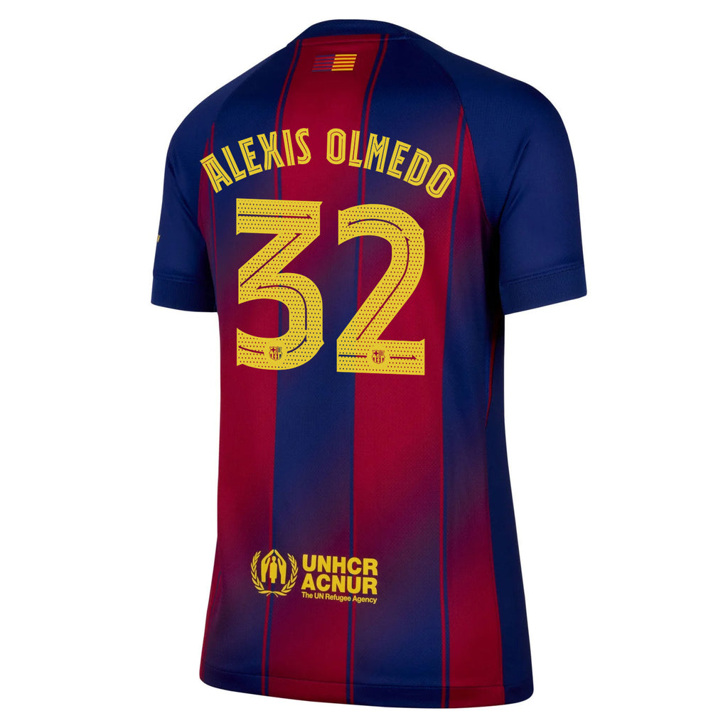 Alexis Olmedo 32 Barcelona 25/26 Home Women Jersey - Navy