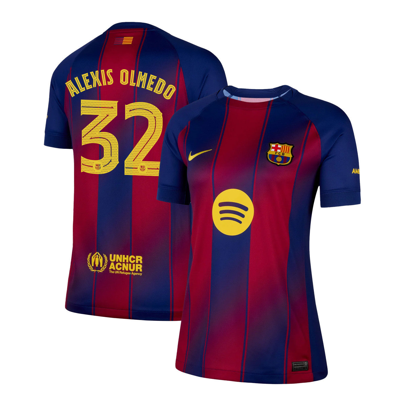 Alexis Olmedo 32 Barcelona 25/26 Home Women Jersey - Navy