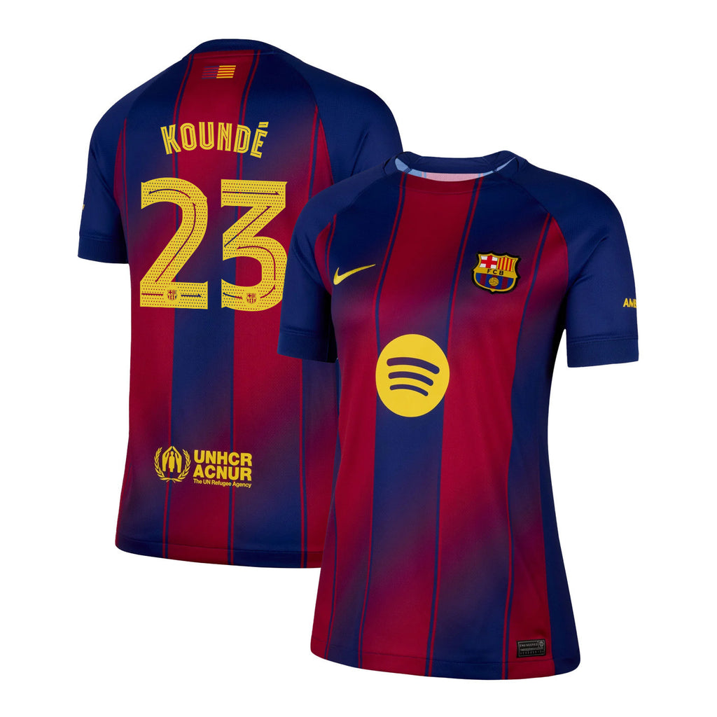Jules Koundé 23 Barcelona 25/26 Home Women Jersey - Navy