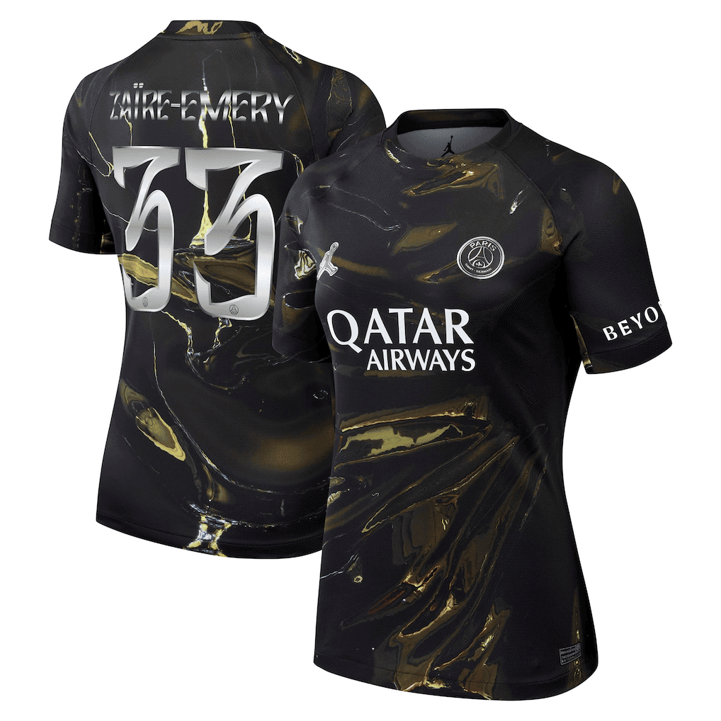 Zaïre-Emery 33 Paris Saint-Germain Jordan Night Edition 2025/26 Cup Printing Jersey - Women