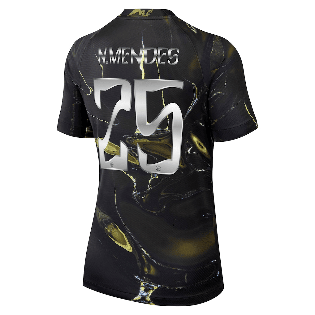N.Mendes 25 Paris Saint-Germain Jordan Night Edition 2025/26 Cup Printing Jersey - Women