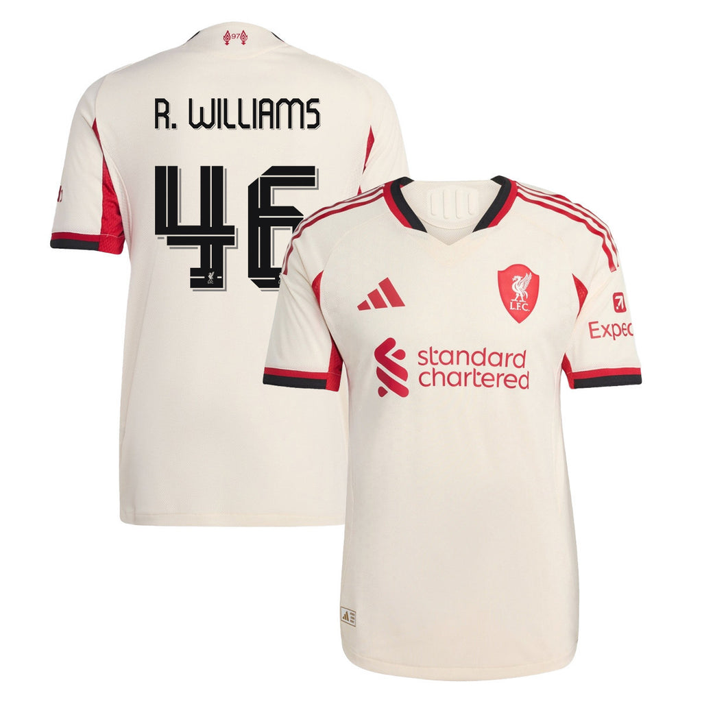 Rhys Williams 46 Liverpool 25/26 Away Women Jersey - Off-white