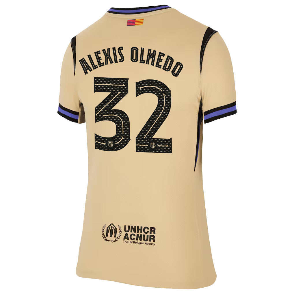 Alexis Olmedo 32 Barcelona 25/26 Away Women Jersey - Yellow