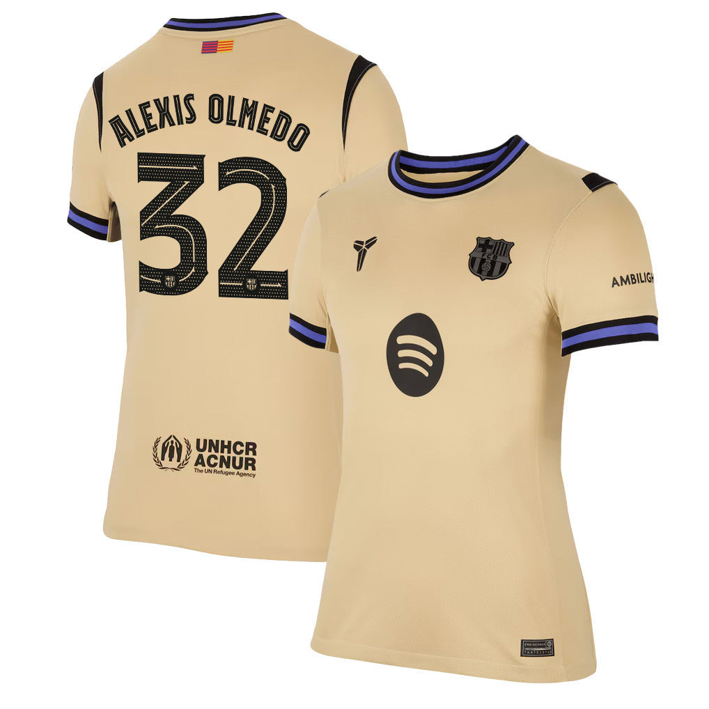 Alexis Olmedo 32 Barcelona 25/26 Away Women Jersey - Yellow
