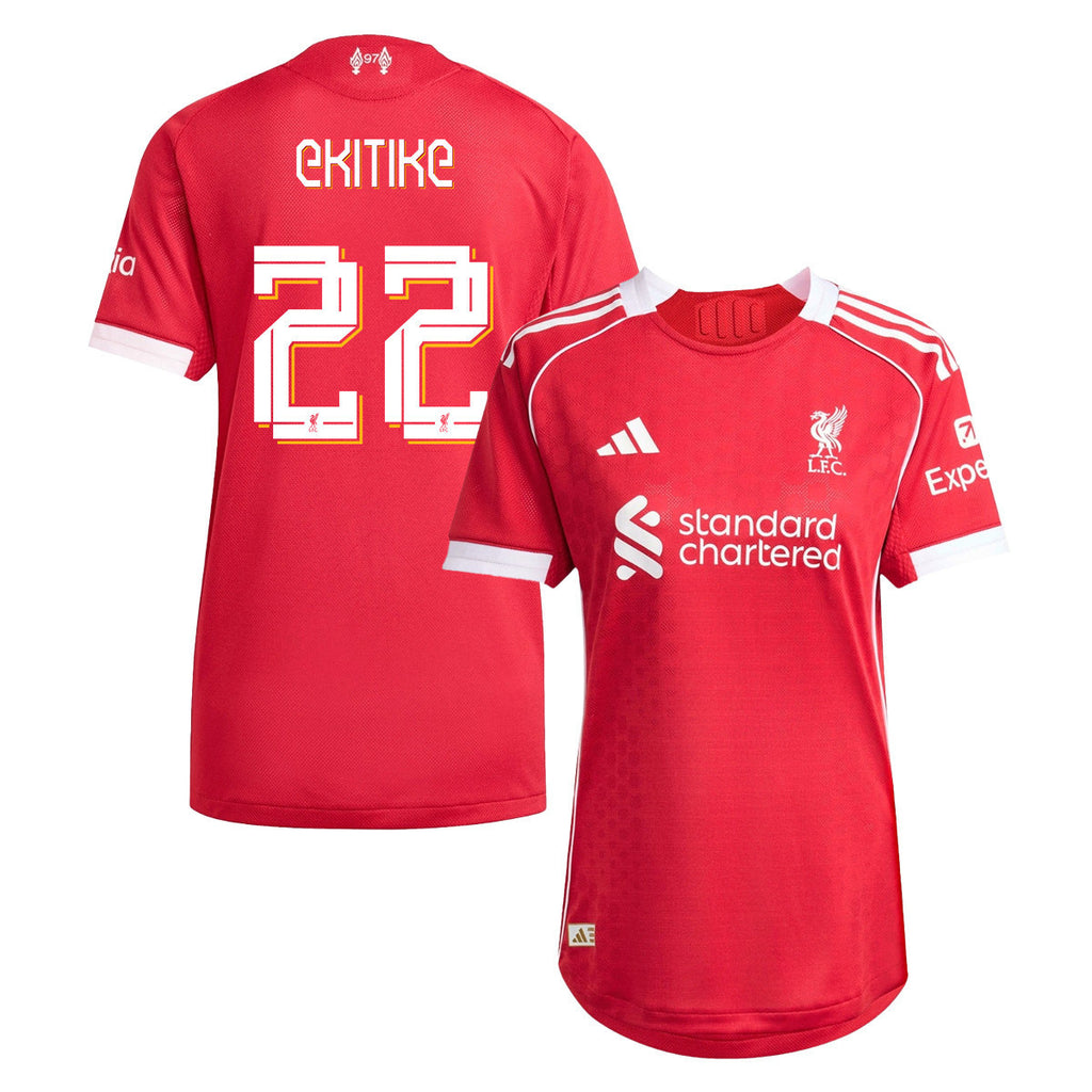 Hugo Ekitiké 22 Liverpool 25/26 Home Women Jersey - Red
