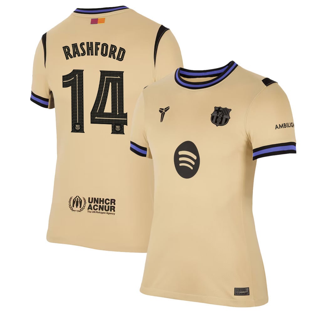 Marcus Rashford 14 Barcelona 25/26 Away Women Jersey - Yellow